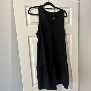 a new day Black Sleeveless V-Neck Tiered Mini Dress
